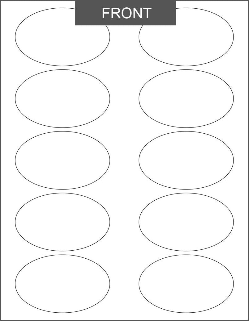 Sheet Labels Oval Large