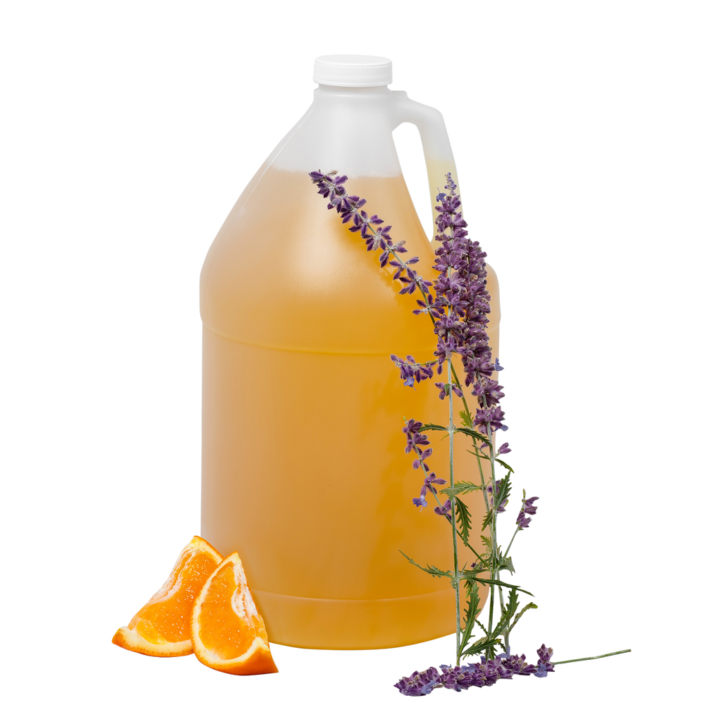 
                  
                    container of citrus lavender scented foaming soap
                  
                