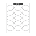 small oval blank sheet labels