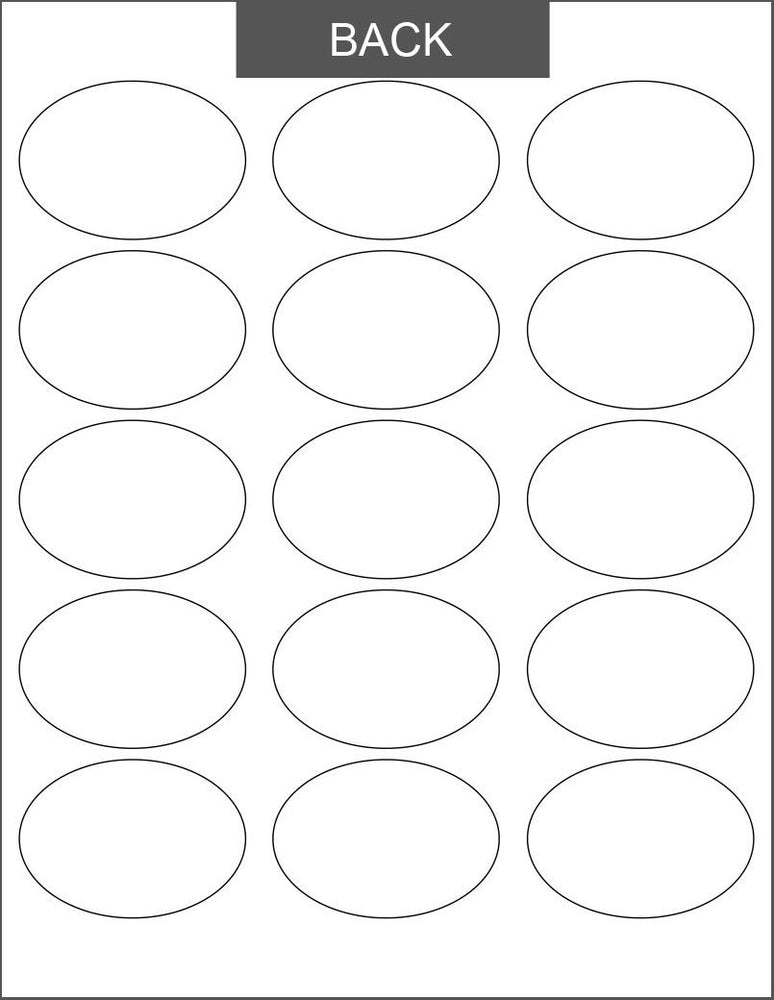 small blank oval sheet labels