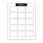 small blank rectangle sheet labels