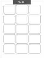 small rectangle blank sheet labels