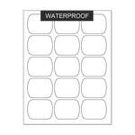 waterproof rectangle small blank sheet labels