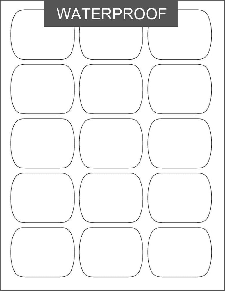 small rectangle waterproof blank sheet labels