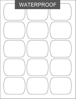 small rectangle waterproof blank sheet labels