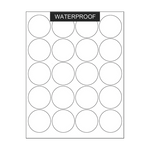 waterproof blank circle sheet labels