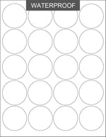 blank waterproof circle sheet labels