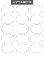 waterproof small oval blank sheet labels